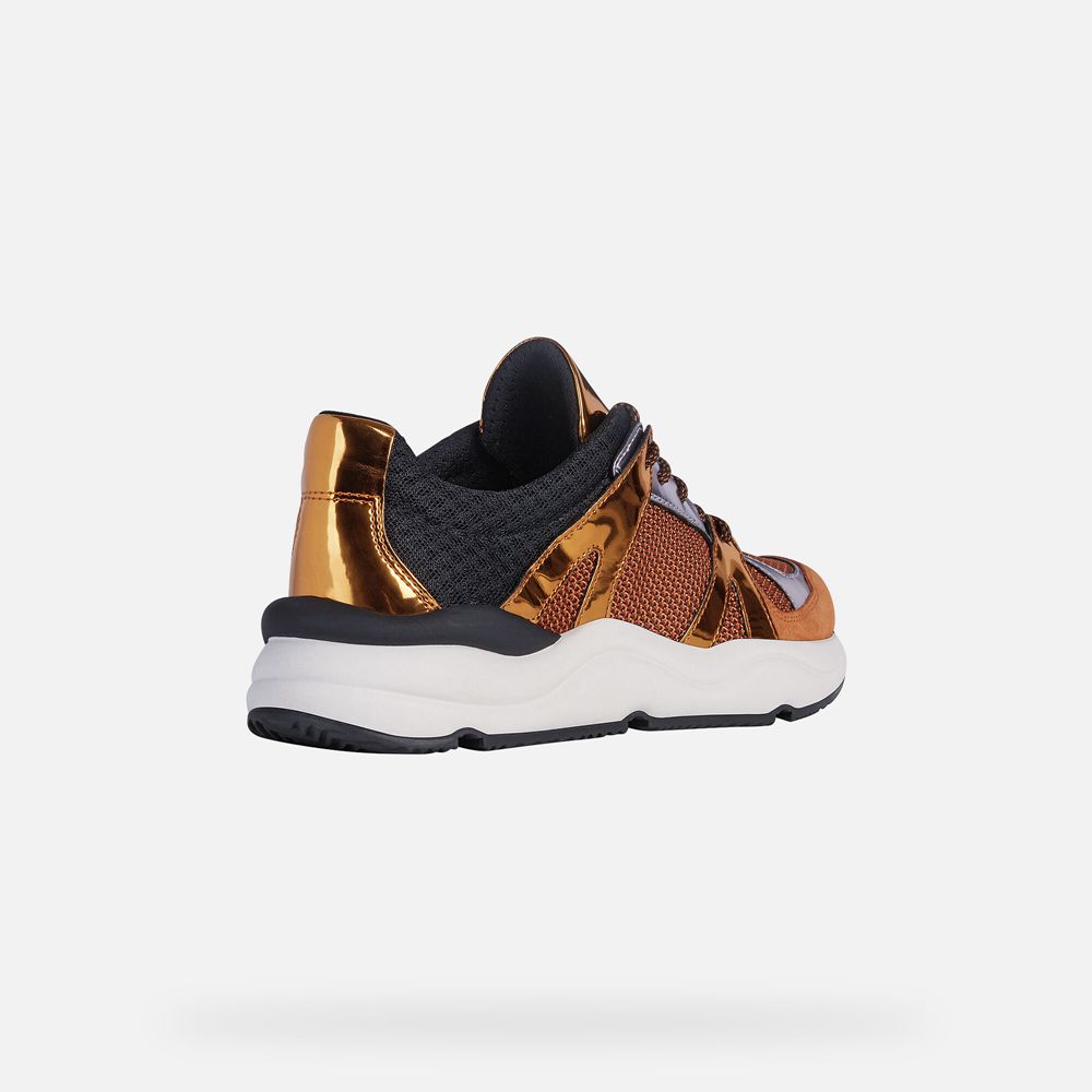 Geox Bayan Spor Ayakkabı Turuncu/Siyah - Topazio - UFB-592187